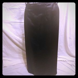 Floor length skirt.